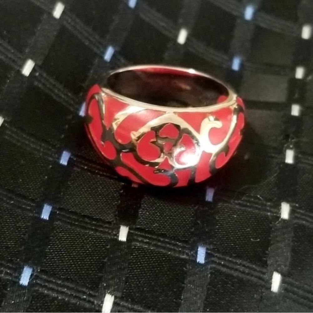 New pink stainless steel ring size‎ 7.5